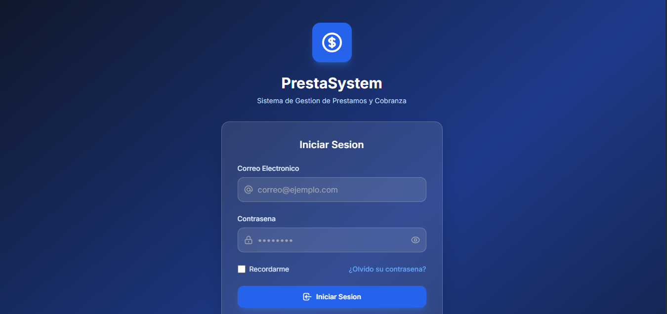 Sistema de Gestión de Préstamos - PrestaSystem