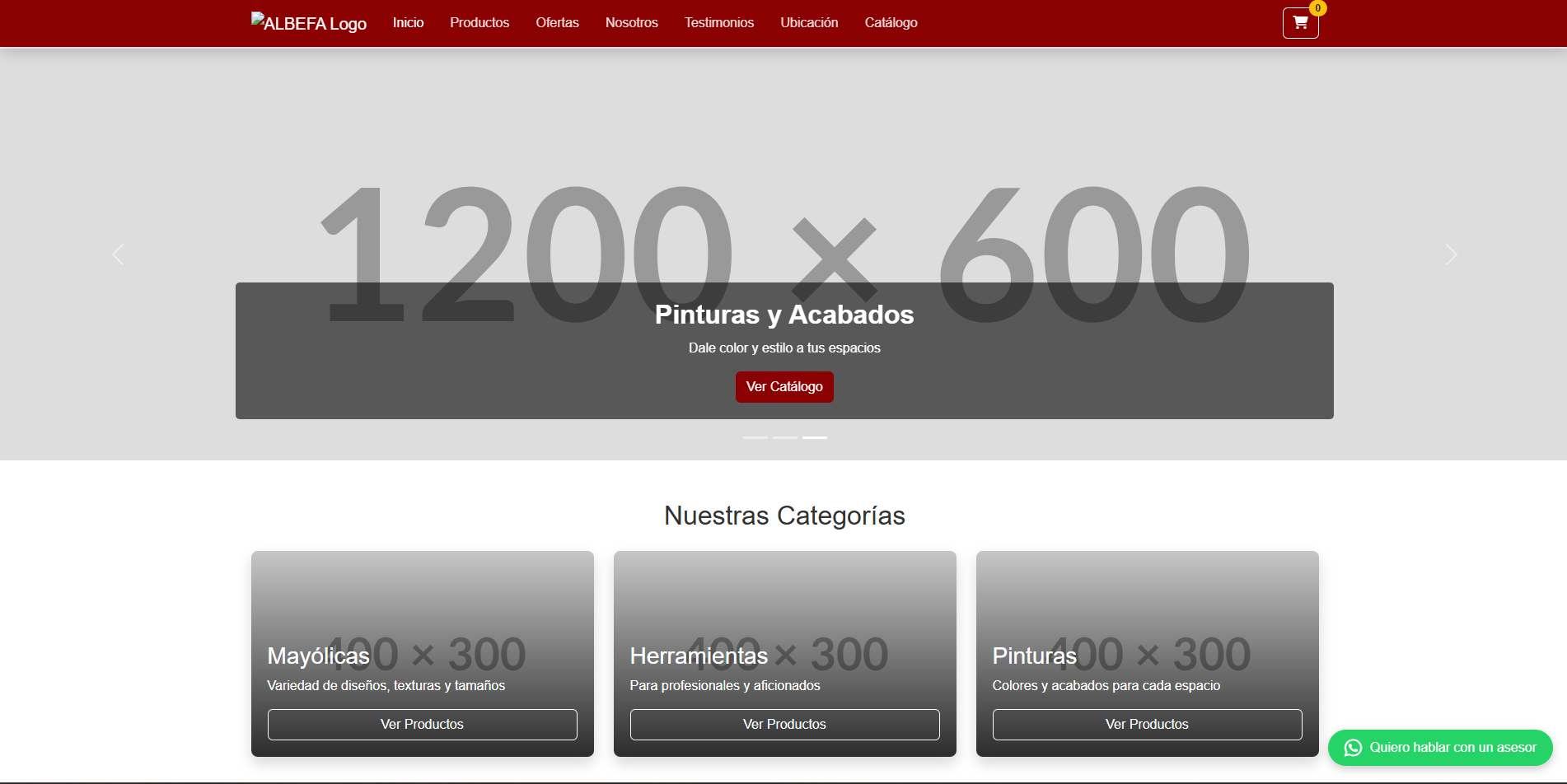 Página web para ferretería